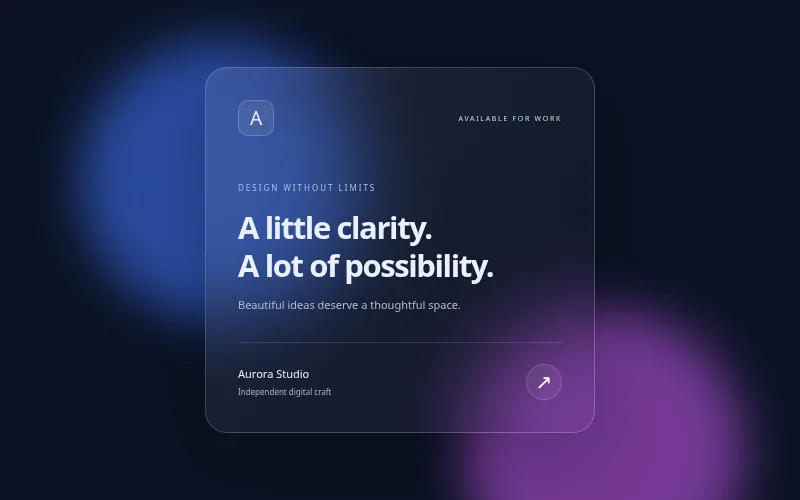 Preview of Aurora glass card