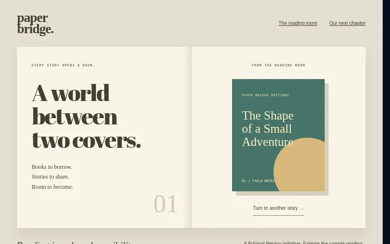Preview of Paper Bridge — literacy initiative