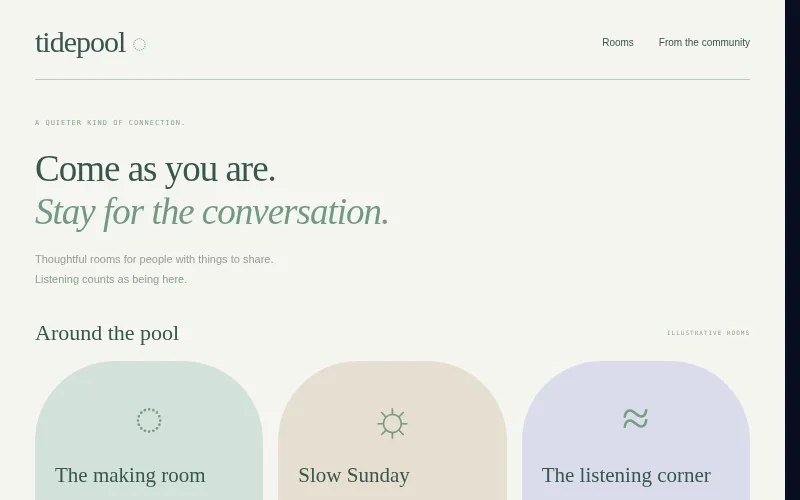 Preview of Tidepool — audio community lounge