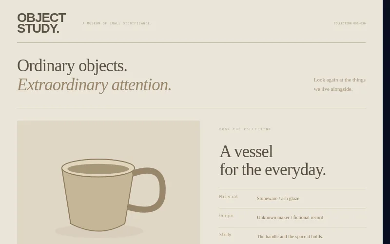 Preview of Object Study — museum archive