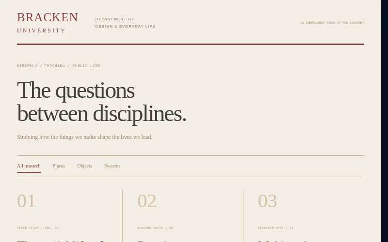 Preview of Bracken — university department journal