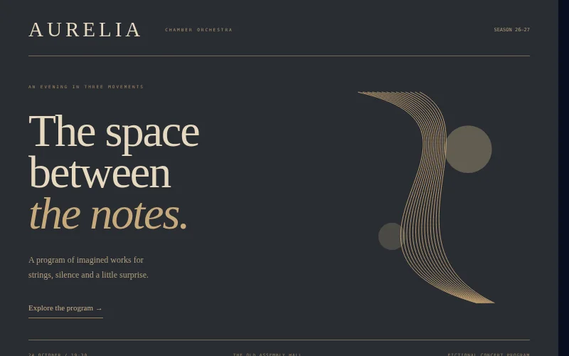 Preview of Aurelia — chamber orchestra program