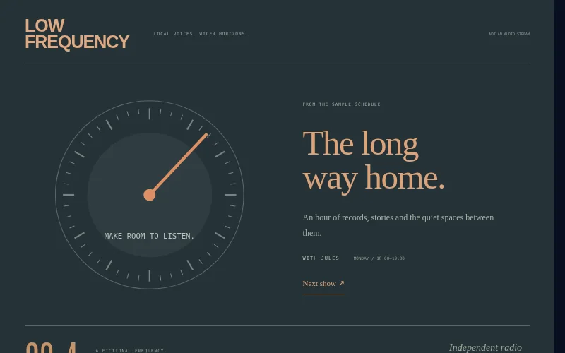Preview of Low Frequency — community radio