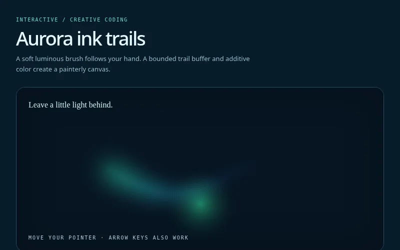 Preview of Aurora ink trails