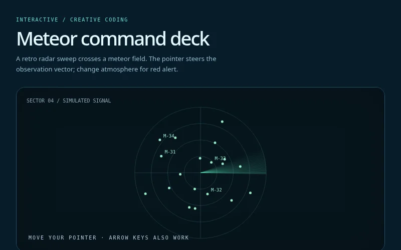 Preview of Meteor command deck