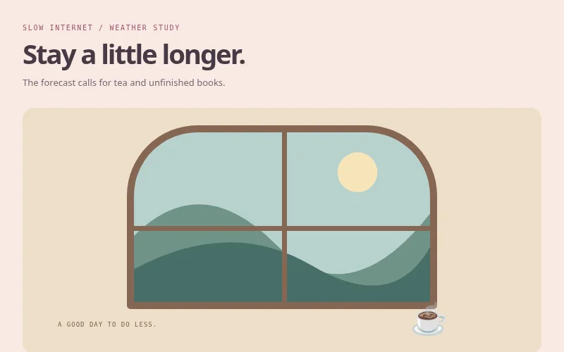 Preview of Rainy window postcard