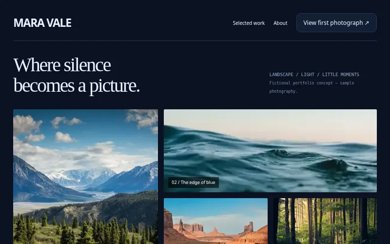 Preview of Mara Vale — photographer portfolio