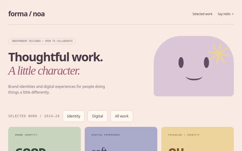 Preview of Forma — personal design portfolio
