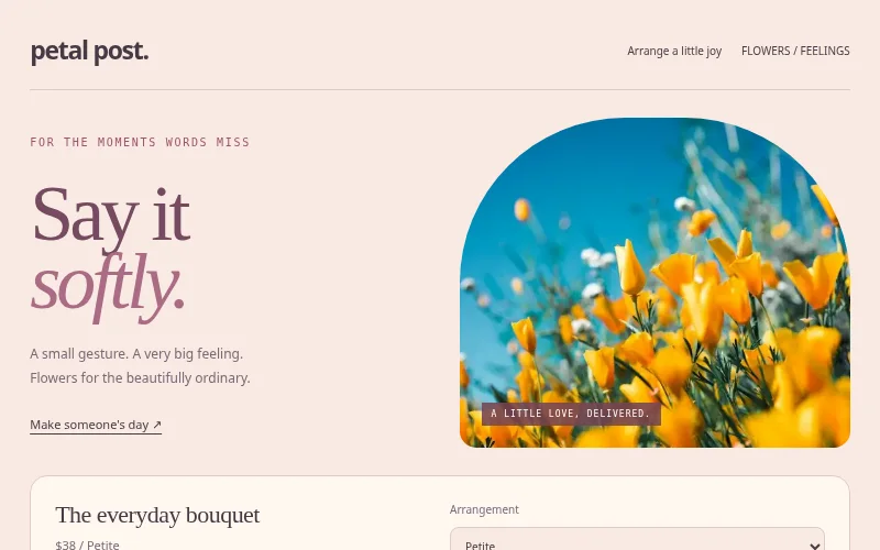 Preview of Petal Post — floral storefront