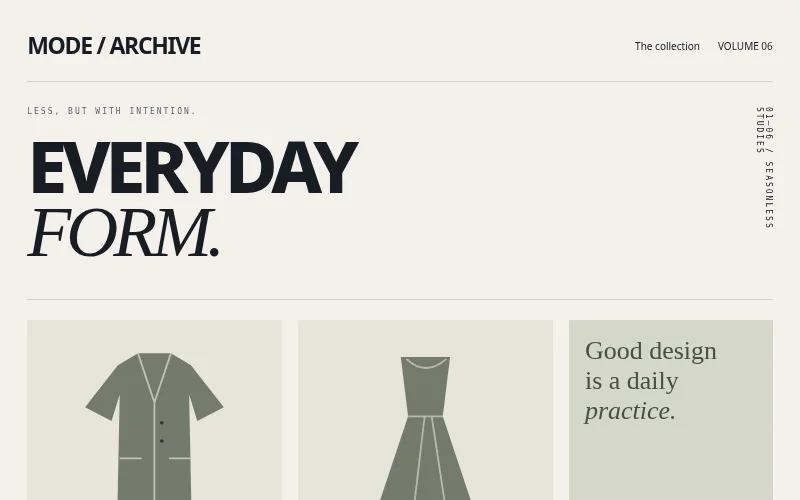 Preview of Mode Archive — fashion lookbook