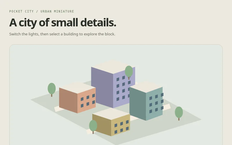 Preview of Pocket City — isometric SVG